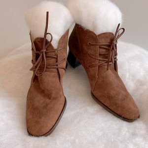 Joan & David Brown Suede Italian Boots